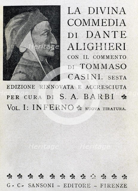 The Divine Comedy, (1307-1321), Vol I: Inferno (Hell), 1307-1321.  Creator: Dante Alighieri.