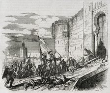 Conquest of Seville by the Christian troops of Fernando III of Castile, 1248, (1852).  Creator: Ildefonso Cibera.