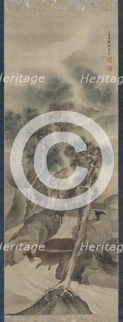 Water Buffalo Returning Home, 1781. Creator: Yosa Buson (Japanese, 1716-1783).