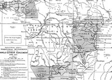 Map of the British and German Possessions in Africa, 1890. Creator: Ernst Ravenstein.