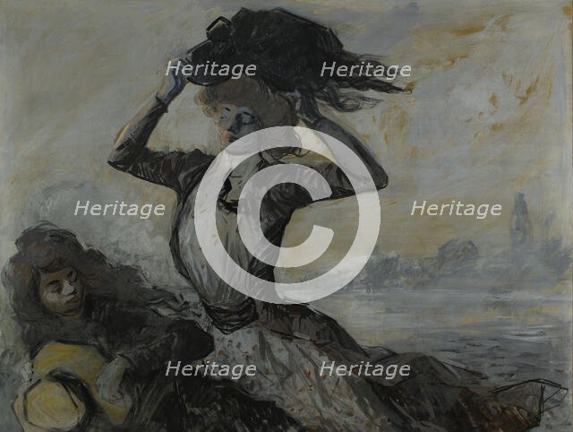 Départ, le coup de vent, c.1900. Creator: Jean Louis Forain.