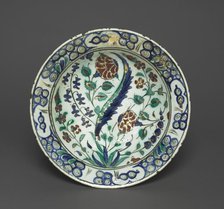 Gilded Dish with Flowers and Leaves, c. 1590. Creator: Unknown.