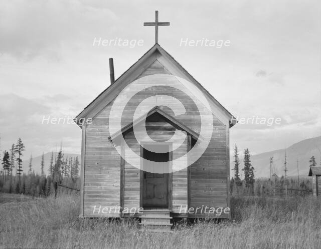 Abandoned church in cut-over area, Boundary County, Idaho, 1939. Creator: Dorothea Lange.