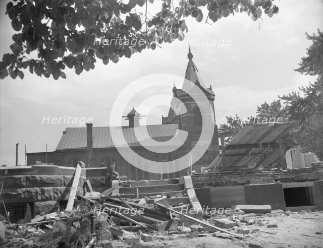 Buildings being torn down on Independence Avenue to make space..., Washington, D.C, 1942. Creator: Gordon Parks.