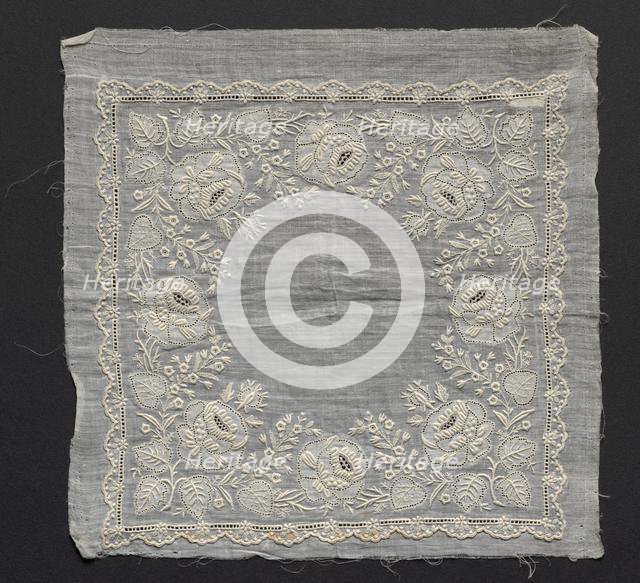 Handkerchief, 1800s. Creator: Unknown.