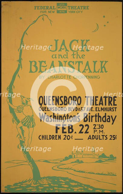 Jack and the Beanstalk, New York, [1930s]. Creator: Unknown.