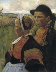 Le frère et la soeur, Penmarc'h, ca. 1901. Creator: Elizabeth Nourse.