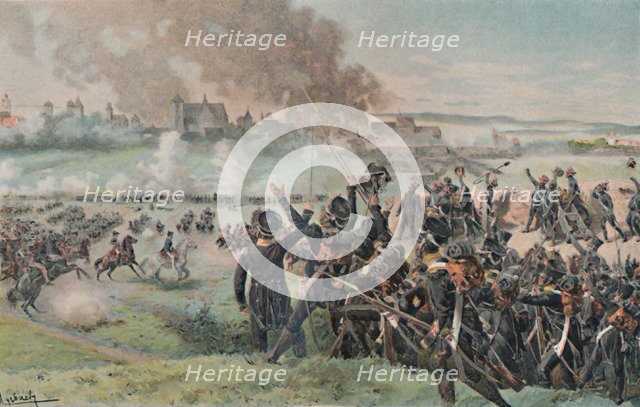 'Reappearance of Napoleon on the Field Before Ratisbon', 1809, (1896).  Artist: Unknown.