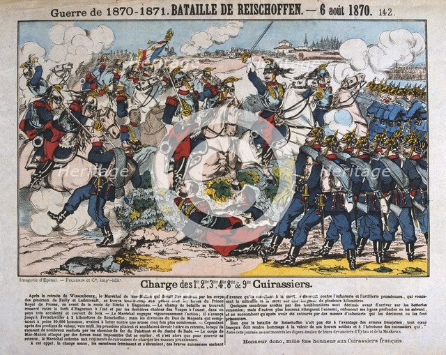 Battle of Reichshoffen, Franco-Prussian war, 6th August 1870. Artist: Anon