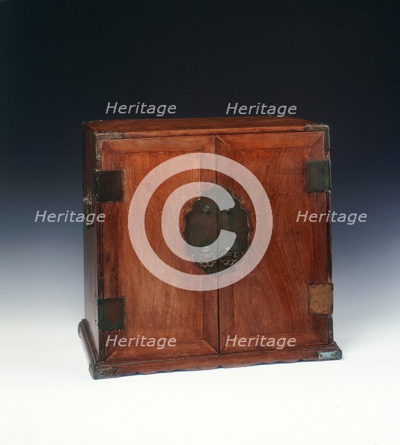 Huanghuali seal cabinet, Ming or Qing dynasty, China, 17th century. Artist: Unknown