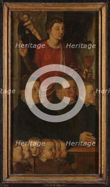 Left wing of a Memorial Triptych, formerly called the Gertz Memorial Triptych, with nine male Donor  Creator: Unknown.