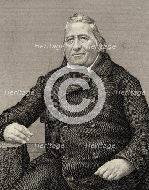 Portrait of the composer Hippolyte André Baptiste Chelard (1789-1861), 1860.