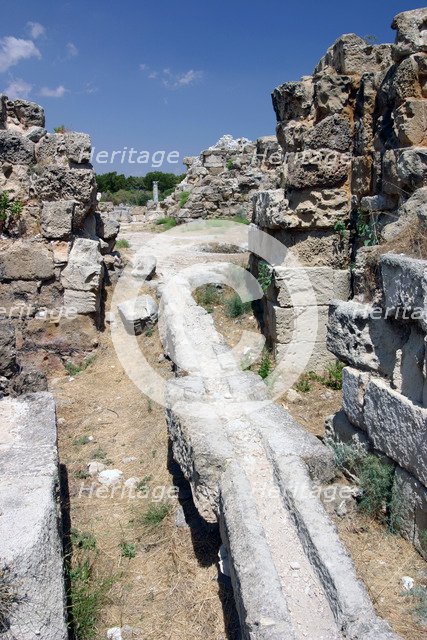 Roman water channel, Salamis, North Cyprus.