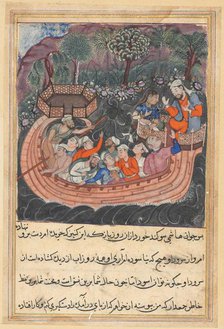 Page from Tales of a Parrot (Tuti-nama): Forty-eighth night: The young man of Baghdad…, c. 1560. Creator: Unknown.
