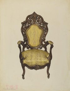 Armchair, c. 1937. Creator: Elisabeth Fulda.