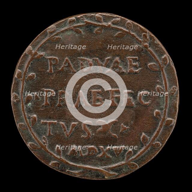 Inscription in a Wreath [reverse], c. 1515. Creator: Unknown.