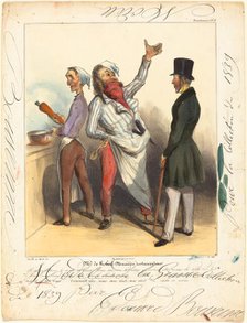 Mr. de Robert Macaire Restaurateur, 1836. Creators: Honore Daumier, Edouard Bouvenne.