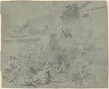 New York?Street Scene, 1859-1868. Creator: Emanuel Gottlieb Leutze.