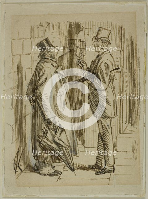 Upon the Mart, 1870/91. Creator: Charles Samuel Keene.