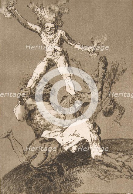 Plate 56 from 'Los Caprichos': To rise and to fall (Subir y bajar.), 1799., 1799. Creator: Francisco Goya.