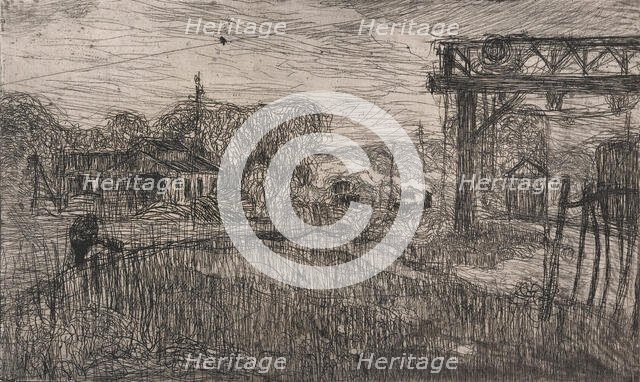 La Gare de Valmondois (The Valmondois Train Station), 1893. Creator: Armand Seguin.