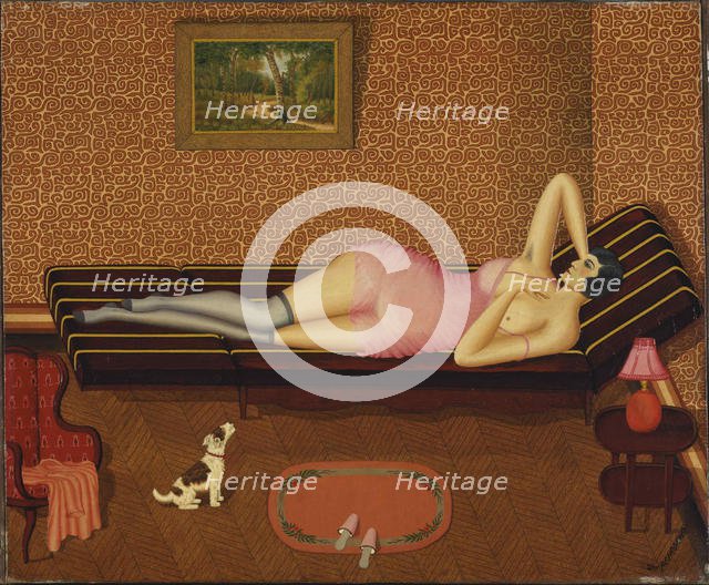 Summer Siesta (Woman Lying), 1933. Creator: Peyronnet, Dominique (1872-1943).