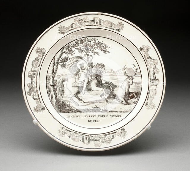 Plate, Montereau, 1800/25. Creator: Creil Pottery.