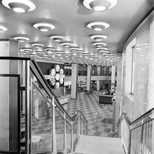 The foyer of the BOAC Air Terminal building, London, 1960-1972. Artist: John Gay