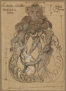 Door Knocker with Triton, Nereid, and Putti, late 17th or early 18th century. Creator: Unknown.