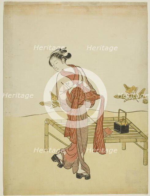 By the Stream, c. 1765. Creator: Suzuki Harunobu.