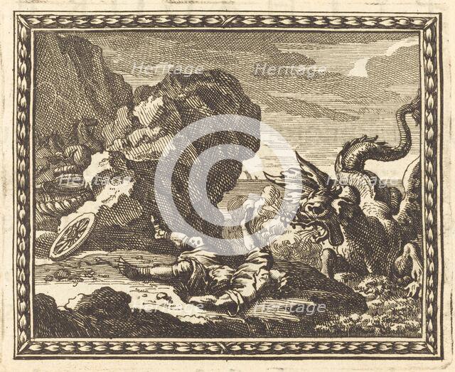 Hippolytus and the Sea Monster, published 1676. Creator: Jean Lepautre.