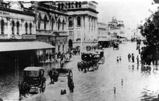 Queen Street during the 1893 Brisbane floods, 1893. Creator: Unknown.