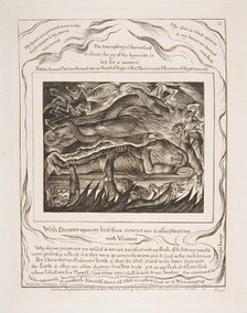 Job's Evil Dreams, from Illustrations of the Book of Job, 1825-26. Creator: William Blake.