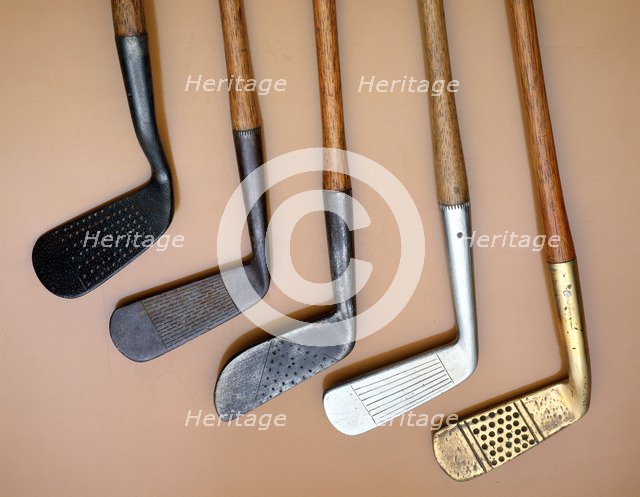 Early iron golf clubs. Artist: Unknown