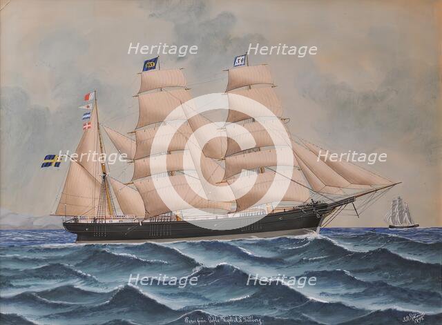 The full-rigger Peru, 1891. Creator: Lars Petter Sjostrom.