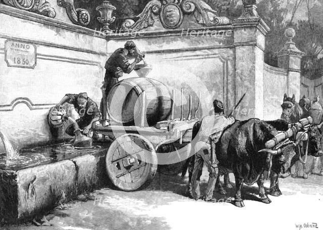 Fountain at Cintra, near Lisbon, 1883. Creator: Unknown.