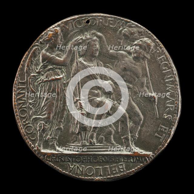 Alfonso Crowned by Mars and Bellona [reverse], 1458. Creator: Cristoforo di Geremia.