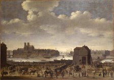 The quay and the Pont de la Tournelle, around 1646. Creator: Theodor Matham.