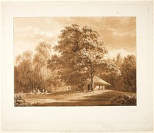 Shelter in the Park (recto), c. 1800. Creator: Carl August Senff.