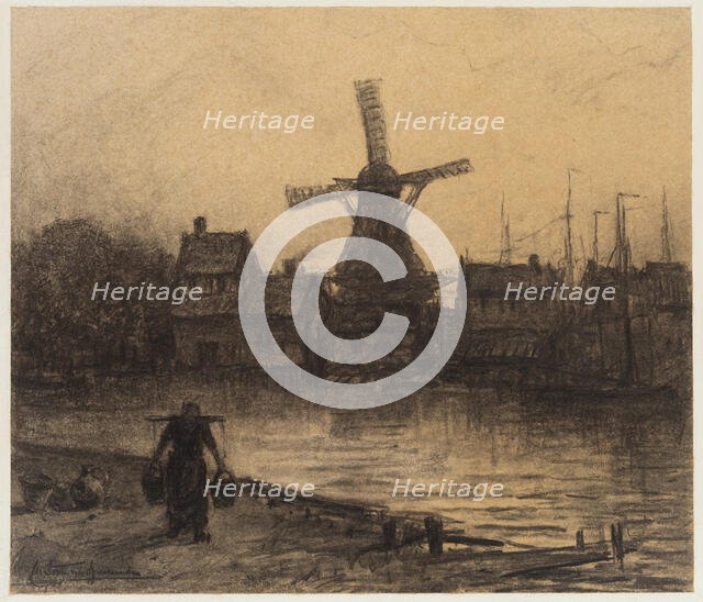 Au bord du Gein, c1860-1920. Creator: Carel Nicolaas Storm.