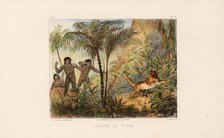 Tiger hunting. From "Voyage pittoresque dans le Brésil", 1835. Creator: Rugendas, Johann Moritz (1802-1858).