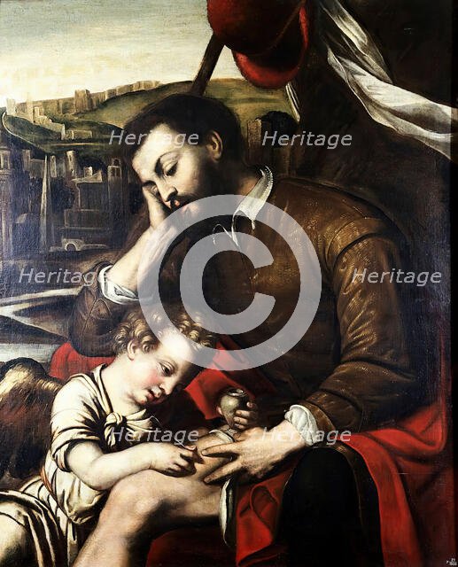 Saint Roch and the angel, 17th century. Creator: Unknown.