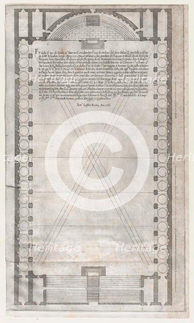 Speculum Romanae Magnificentiae: Plan of the Vatican Teatro, in which the Vatican Tourname..., 1565. Creator: Anon.