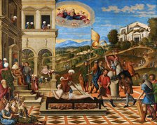 The Martyrdom of Saint Lawrence, First Half of 16th cen. Creator: Santacroce, Girolamo Galizzi da (c. 1480/85-c. 1556).