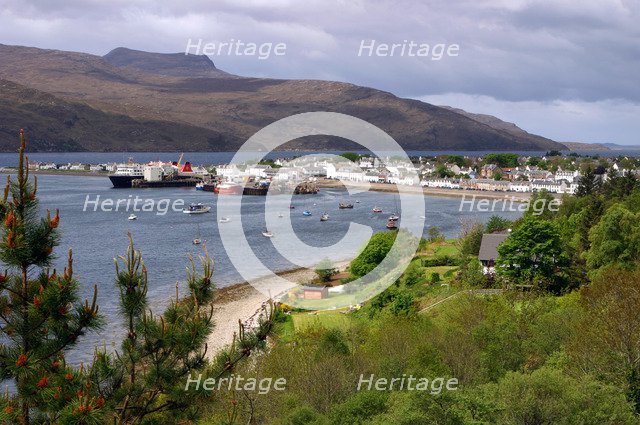 View of Ullapool harbour, Highland, Scotland.