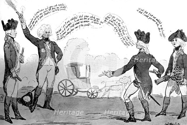 'A Prince and a Poltroon', 1789. Artist: Unknown