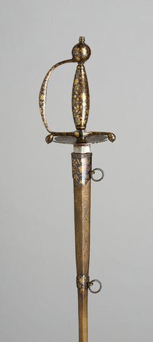 Smallsword and Scabbard, England, 1770/80. Creator: Unknown.