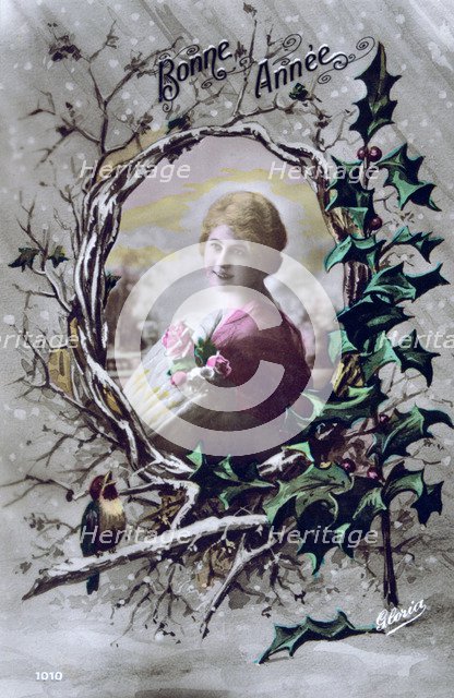 'Happy New Year', French postcard, c1900. Artist: Unknown