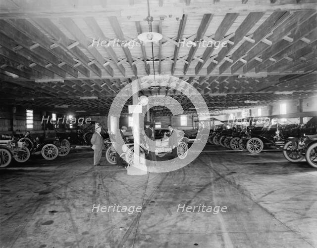 Interior of the garage, Fort William Henry Hotel, Lake George, N.Y., c.between 1910 and 1920. Creator: Unknown.