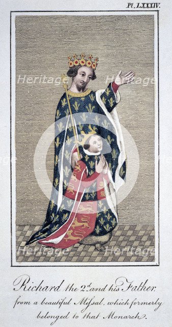 'King Richard II with his father Edward III', (1799). Artist: Unknown